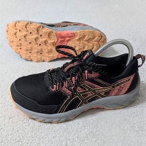 ASICS Gel Venture 9 Women's 8  Trail Running Shoes Black/Summer‎ Dune 1012B313